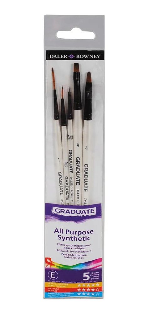 Jogo C/5 Pinceis D&r Graduate Detalhes - Canson