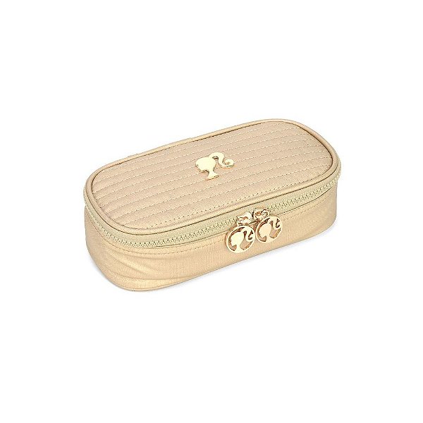 Estojo Simples Barbie Ouro - Luxcel