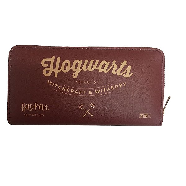 Carteira 19x9cm Hogwarts Vermelha - Zona