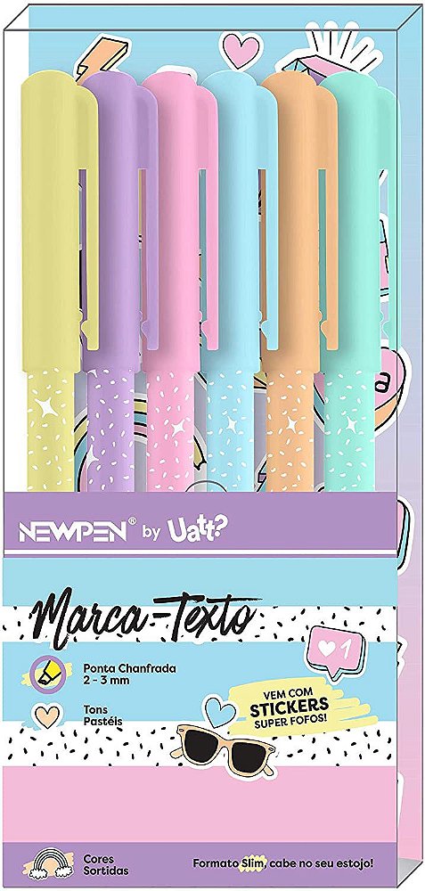 Marca Texto Up Pastel Uatt C/6 Sortida - Newpen