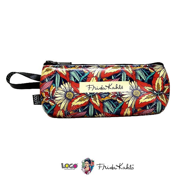 Necessaire Porta Oculos Frida Kahlo Flores - Logo