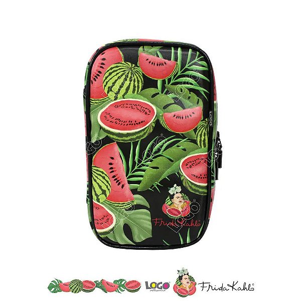 Necessaire E100 Estampa Frida Kahlo Melancia -logo