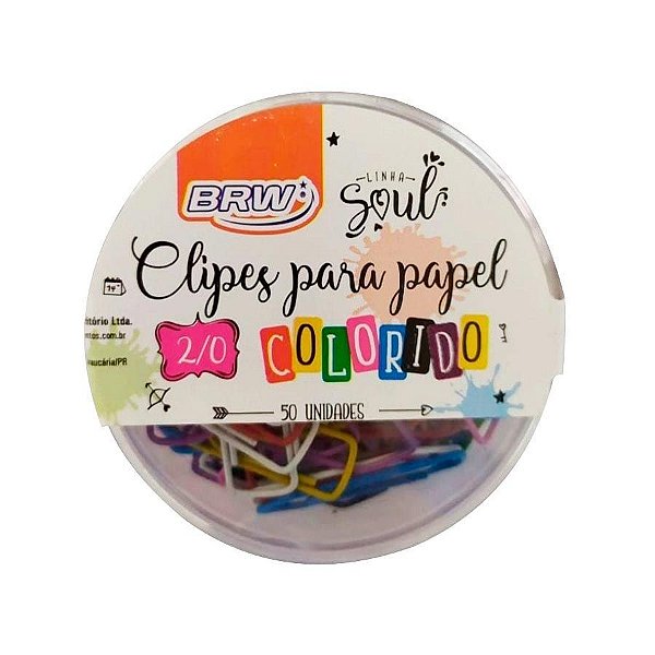 Clipes 2mm C/50 Colorido - Brw