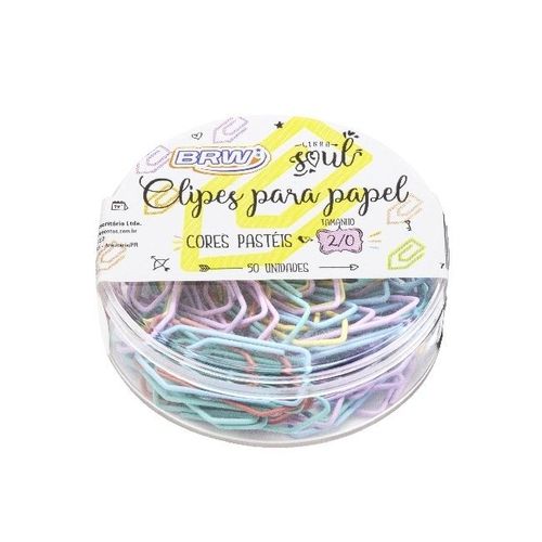Clipes 2mm C/50 Pastel - Brw