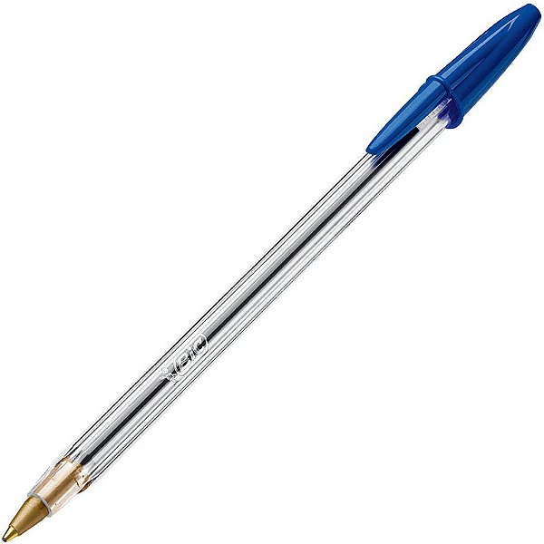 Caneta Esf C/tampa Cristal Media Azul - Bic