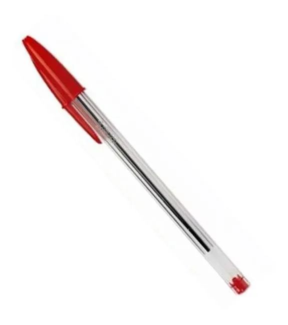Caneta Esf C/tampa Cristal Media Vermelha - Bic