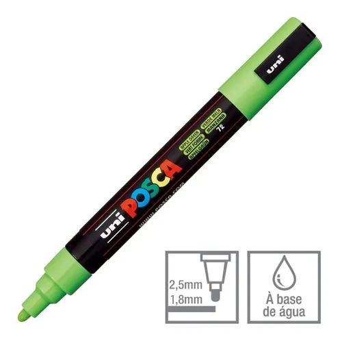 Caneta Bulled Shaped Posca 5m Maca Verde - Uni