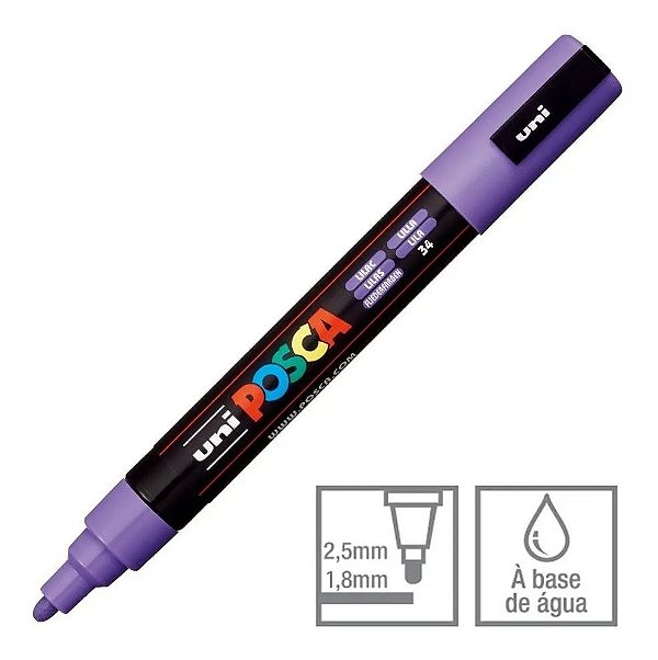 Caneta Bulled Shaped Posca 5m Violeta - Uni