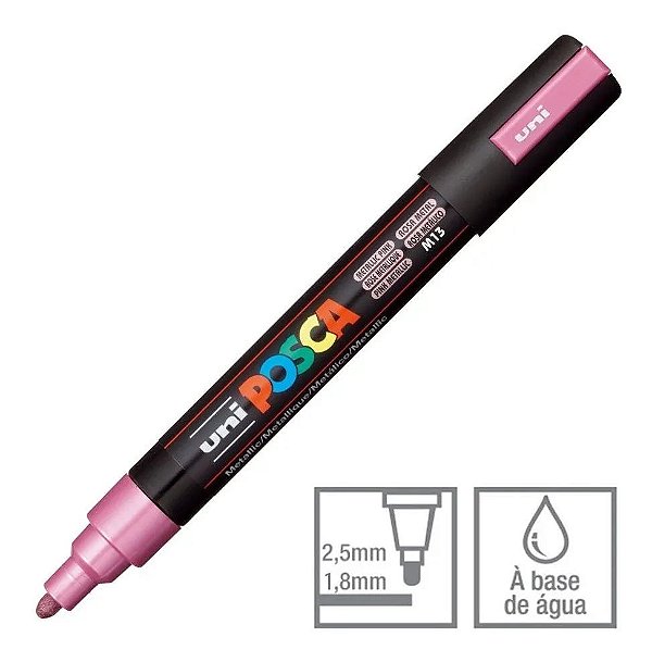 Caneta Bulled Shaped Posca 5m Rosa Claro- Uni Ball