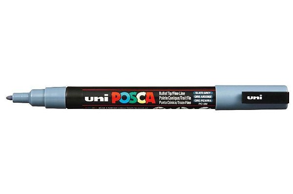 Caneta Bulled Shaped Posca 3m Cinza - Uni
