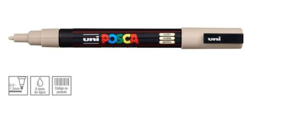Caneta Bulled Shaped Posca 3m Ivory - Uni