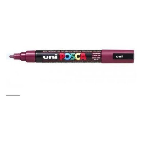 Caneta Bulled Shaped Posca 5m Vermelho Vinho - Uni
