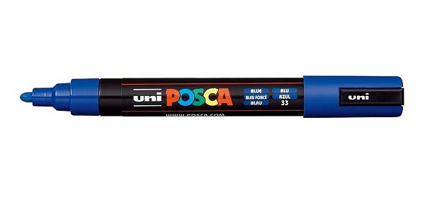 Caneta Bulled Shaped Posca 5m Azul - Uni Ball