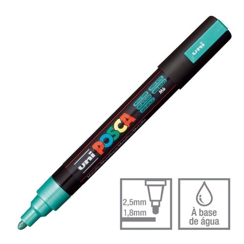 Caneta Bulled Shaped Posca 5m Verde Metalico - Uni