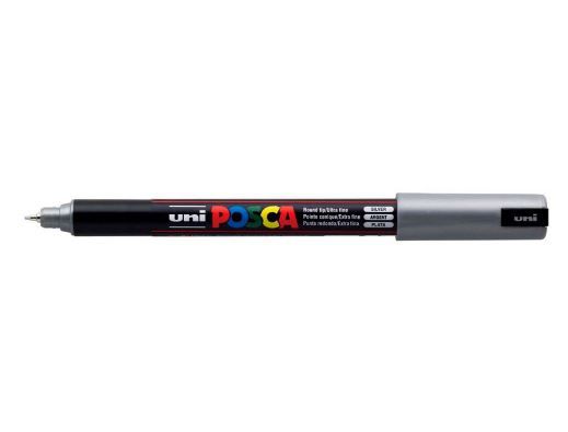 Caneta Pin Type 0,7mm Posca Prata - Uni