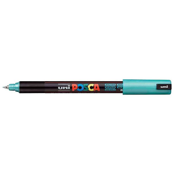 Caneta Pin Type 0,7mm Posca Verde Metalico - Uni