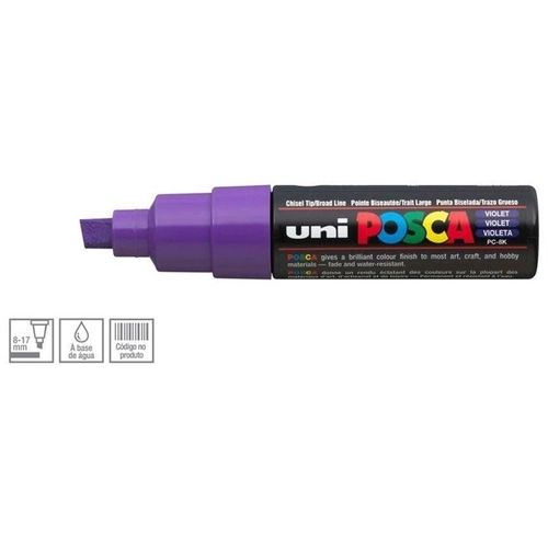 Caneta Chisel Shaped Posca 8k Violeta - Uni