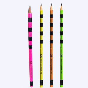 Lapis Preto C/borracha Hb Wave Grip Neon - Cis