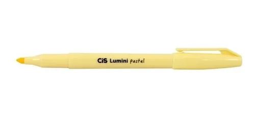 Caneta Marca Texto Lumini Pastel Amarelo - Cis