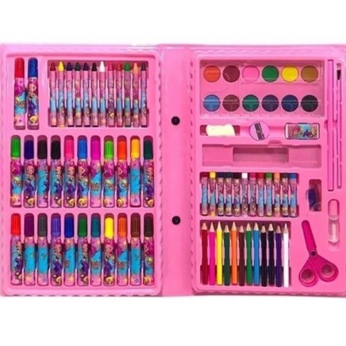 Jogo De Pintura De Plastico C/ 86 Pcs Rosa - Union