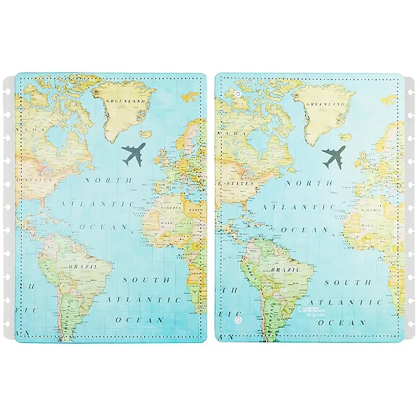 Capa E Contra G Mapa Mundi Az- Caderno Inteligente