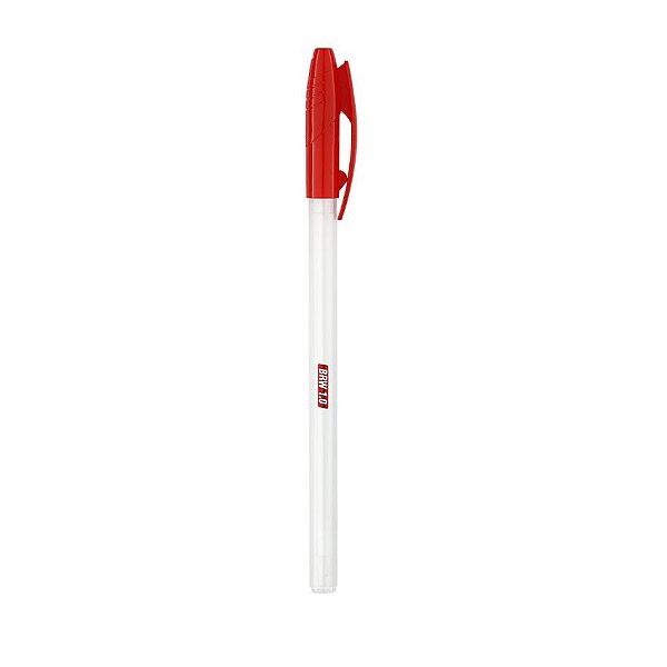 Caneta Esferografica 1,0mm Flat Vermelha - Brw