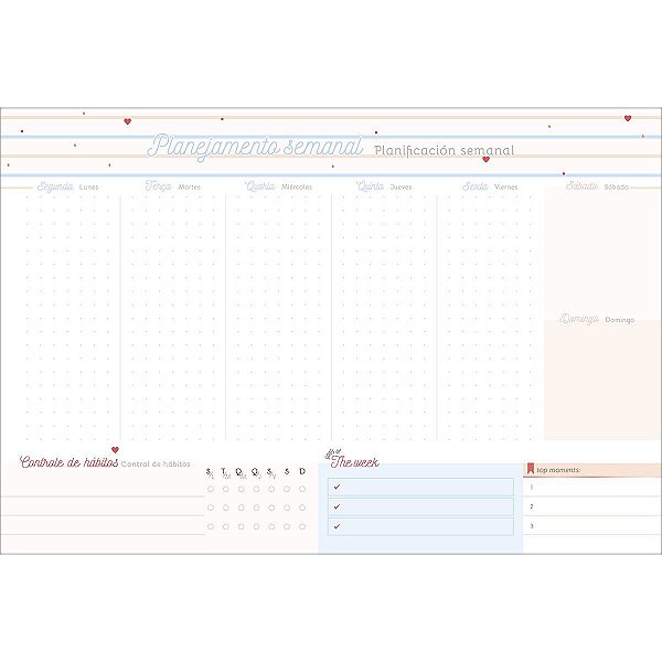 Bloco Planner Perm Semanal Soho - Tilibra