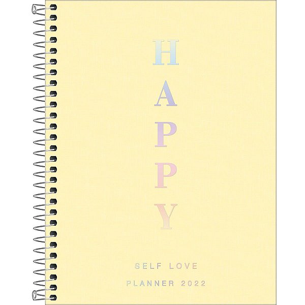 Agenda Esp M7 Planner Happy Amarelo - Tilibra