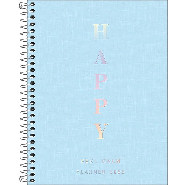 Agenda Esp M7 Planner Happy Azul - Tilibra