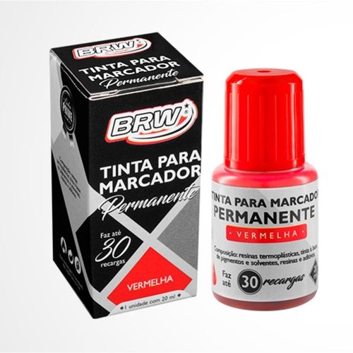 Tinta Para Marcador Permanente Vermelho - Brw
