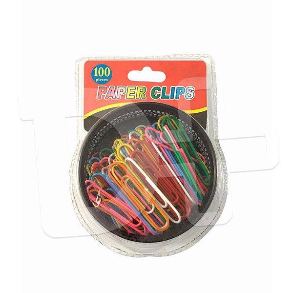 Clips P/papel 50mm C/100 Pecas Color - Casa Imagem