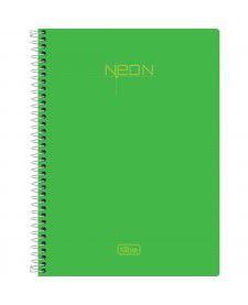 Caderno Esp Cp 1/4 80f S/p Neon Verde - Tilibra