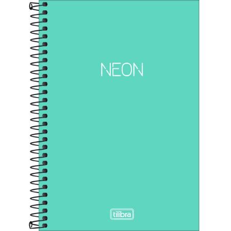 Caderneta Esp Cp 1/8 80f Neon Turquesa - Tilibra