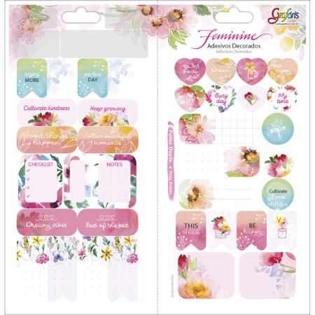 Adesivo Decorado Duplo Feminine - Tilibra