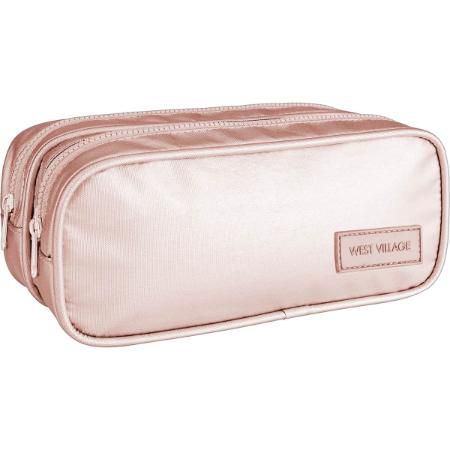 Estojo Duplo G West Villag Metal Rose - Tilibra