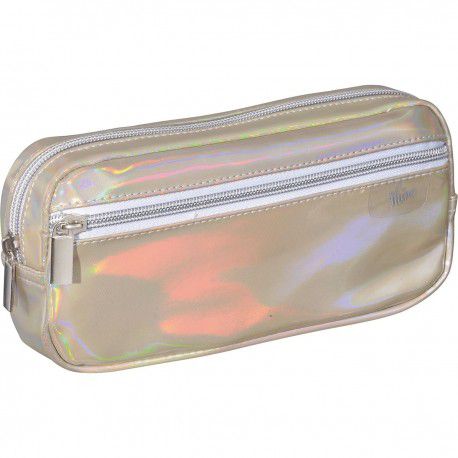 Estojo Simples C/bolso Shine Dourado - Foroni