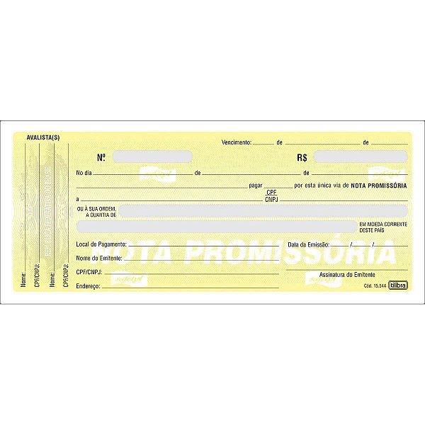 Bloco 50f Nota Promissoria Pequena - Bahia