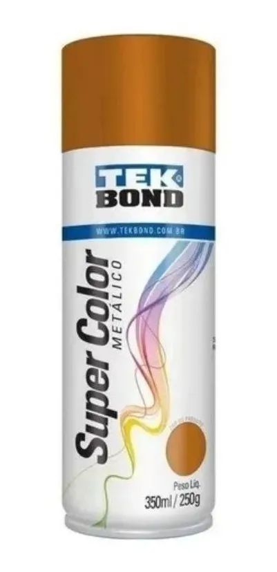 Tinta Spray 350ml Supercolor Metalic Cobre-tekbond