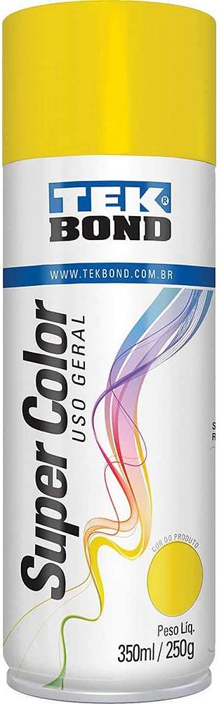 Tinta Spray 350ml Supercolor Amarelo - Tekbond