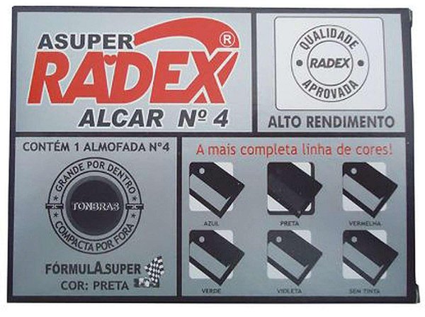 Almofada Carimbo N/4 Alcar Preto - Radex