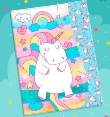 Pasta Pp Oficio Fantasia Unicornio - Vmp