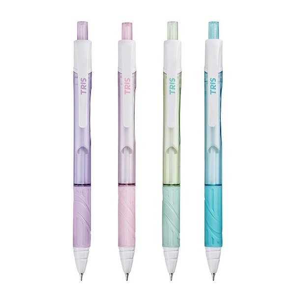 Caneta Esf 1.0 Retratil Lets Fashion Azul - Tris