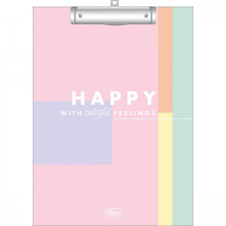 Prancheta Decorada Happy - Tilibra