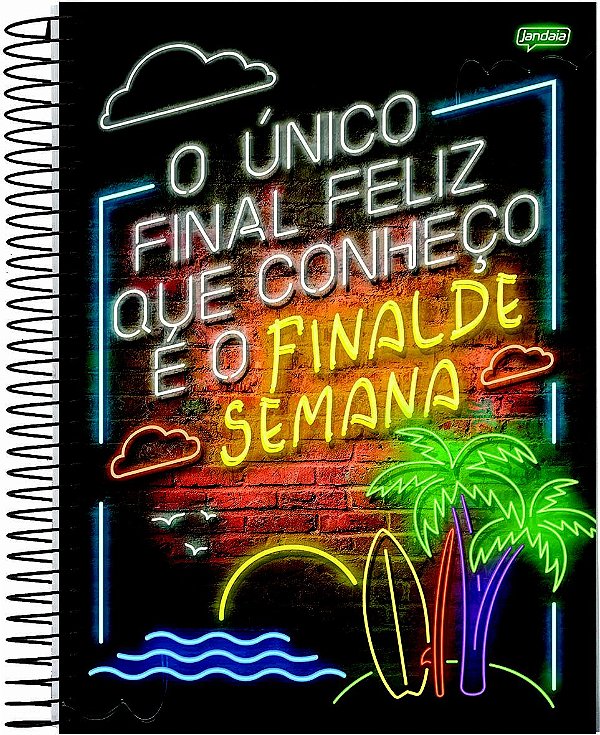Caderno Esp Univ Cd 10m 160f Placas Humor -jandaia