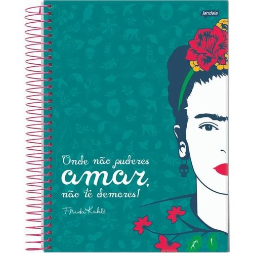 Caderno Esp 1/8 Cd 80f Frida Kahlo - Jandaia