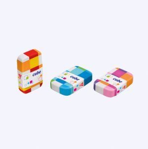 Borracha Cube Sortidas - Tris
