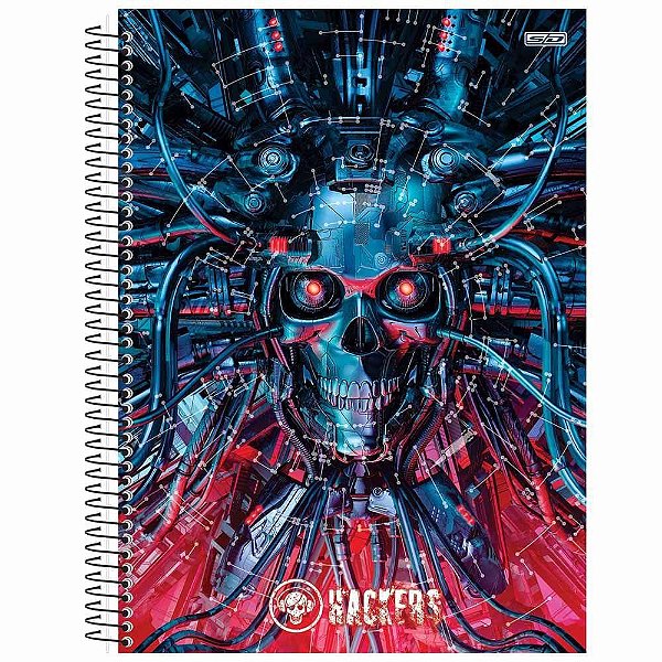 Caderno Esp Univ Cd 15m 240f Hackers - Sd