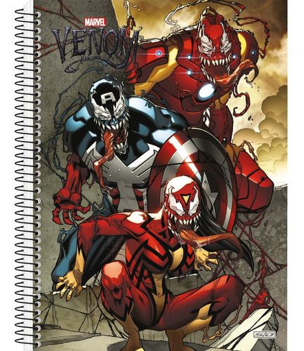 Caderno Esp Univ Cd 15m 240f Venom - Sd