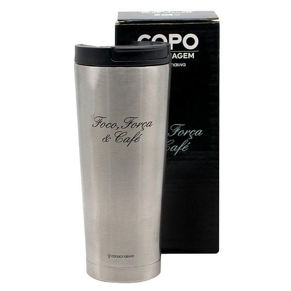 Copo 400ml Tumbler Foco Forca E Cafe - Zona