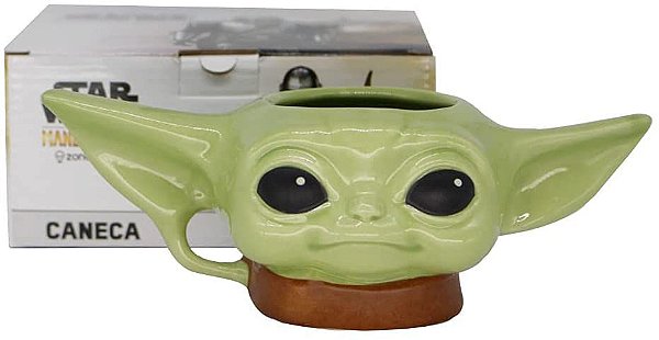 Caneca 300ml Formato 3d Baby Yoda - Zona